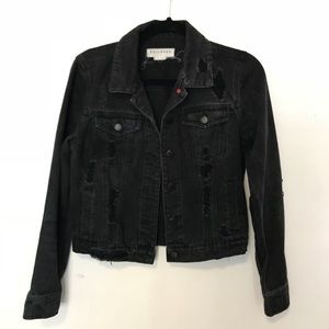 Bullhead Black Distressed Denim Jacket